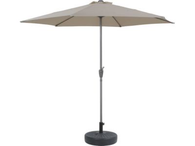 Parasol jardin droit Alu "Sol"  Rond  Diametre 3m  Ecru  Avec pied à lester