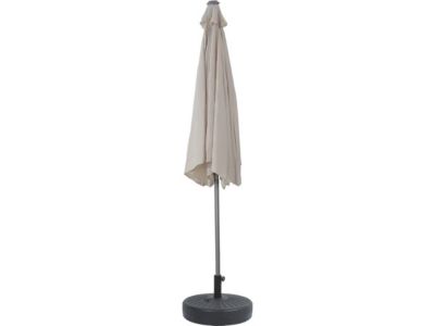 Parasol jardin droit Alu "Sol"  Rond  Diametre 3m  Ecru  Avec pied à lester