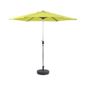 Parasol jardin droit Alu "Sol"  Rond  Diametre 3m  Vert  Avec pied à lester