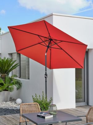 Parasol à manivelle en aluminium  et toile - MARBELLA