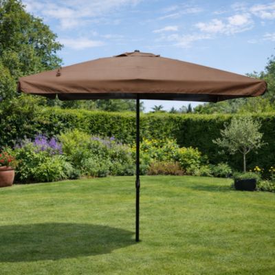 Parasol marron carré 295 x 295 m degrés PALERME