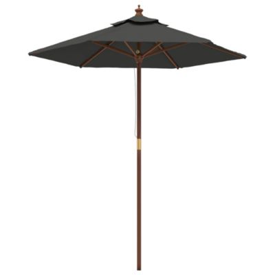 Parasol mobilier de jardin avec mât bois Helloshop26