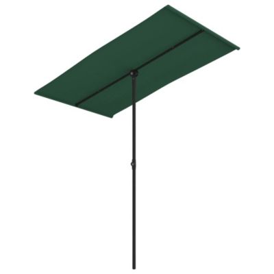 Parasol mobilier de jardin d'exterieur avec aluminium vert Helloshop26