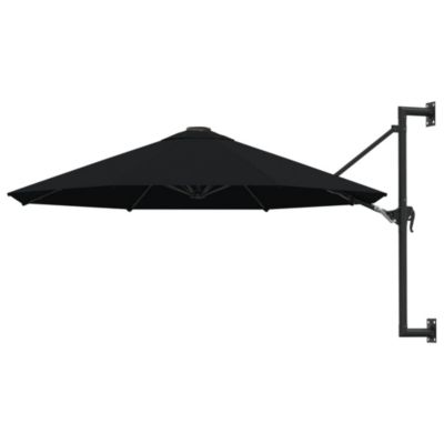 Parasol mural avec mât en metal metal metal Helloshop26
