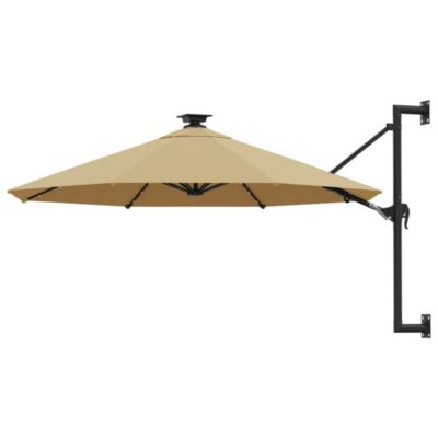 Parasol mural avec mât metallique et metal metal Helloshop26