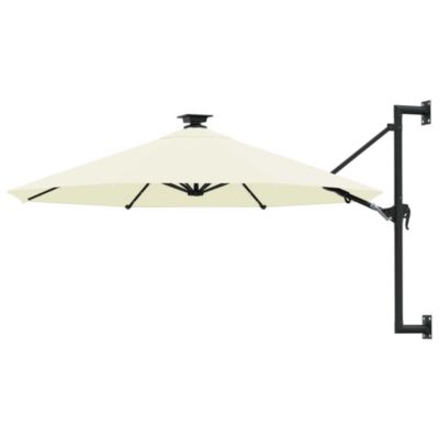 Parasol mural avec mât metallique et metal metal Helloshop26