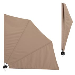 Parasol Mural Ragusa Protection du Soleil Polyester Marron 160 x 160cm casa.pro