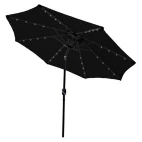 Parasol Noir 270 cm avec 32 LED's Intégrés