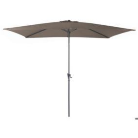 Parasol - PROLOISIRS - 2x3m - Mât droit - Aluminium - Taupe