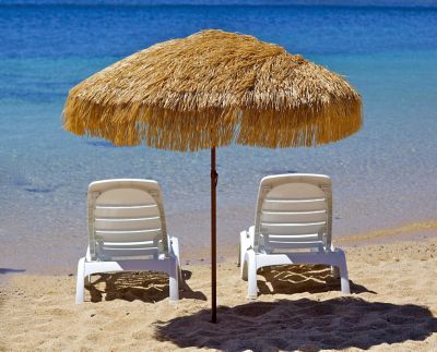 Parasol raphia en acier Diamètre 200 x H.134 cm Tendance et création