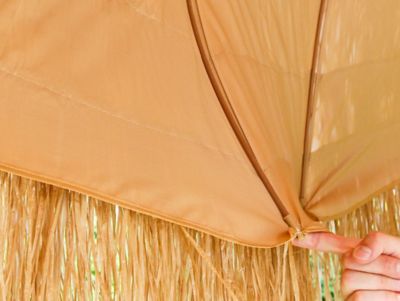 Parasol raphia en acier Diamètre 200 x H.134 cm Tendance et création