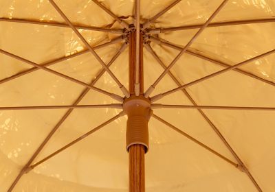 62218 Parasol Diamètre 200 Cm, Tube Blanc 28/32 Mm, Polyester Uv50