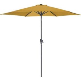 Parasol rond 3m Toile polyester Curry