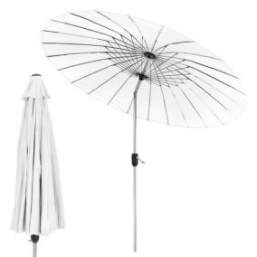 Parasol shanghai 270 cm blanc en aluminium et polyester