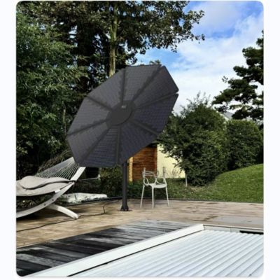 PARASOL SOLAIRE 1000W Plug & Play avec éclairage LED intégré