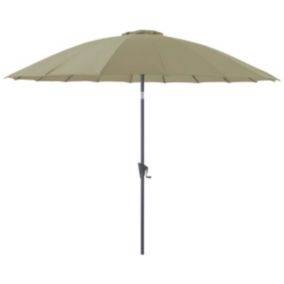 Parasol terrasse en fibre de verre Pagode 300 cm Argile