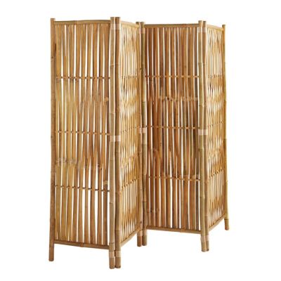 Paravent d'intérieur à 4 panneaux en bambou naturel 180 x 160 cm