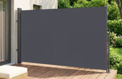 Paravent extérieur rétractable PILAT 5x1,6 m gris anthracite
