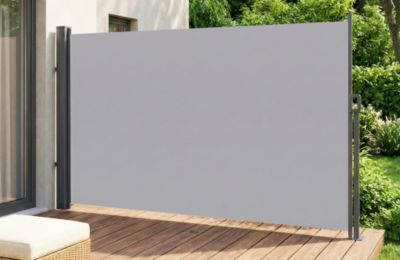 Paravent extérieur rétractable PILAT 5x1,6 m gris clair