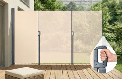 Paravent extérieur rétractable PILAT 5x1,8 m beige