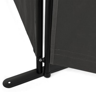 Paravent intérieur et extérieur sur pieds 3 panneaux 250 x 180 cm gris anthracite séparateur store latéral