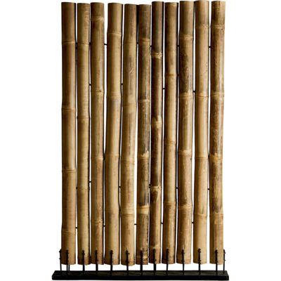 Paravent Kairuan en Bambou pour Intérieur et Extérieur 124 x 18 x 190 cm Naturel