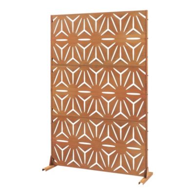 Paravent Kilsturd acier corten 180 x 120 x 40 cm rouille casa.pro