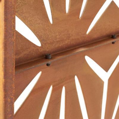 Paravent Kilsturd acier corten 180 x 120 x 40 cm rouille casa.pro