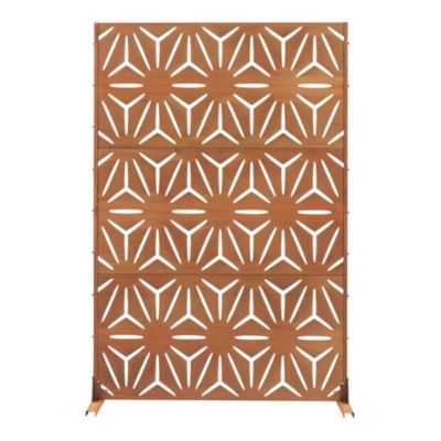 Paravent Kilsturd acier corten 180 x 120 x 40 cm rouille casa.pro