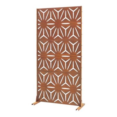 Paravent Kilsturd acier corten 180 x 90 x 40 cm rouille casa.pro