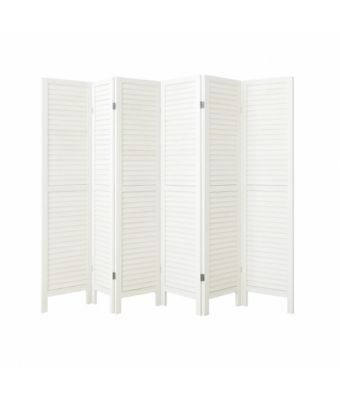 Paravent Persienne 3 Pans En Bois Brun Clair PEGANE - Séparation D'Espace H170 X L120 Cm