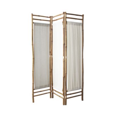 Paravent pliable en bambou et toile en polycoton Box & Beyon 3 pans