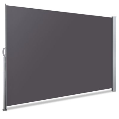 Paravent retractable avec housse de protection 1.4x3m Anthracite