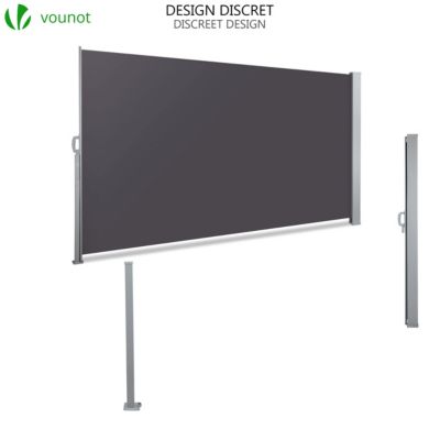 Paravent retractable avec housse de protection 1.8x3m Anthracite