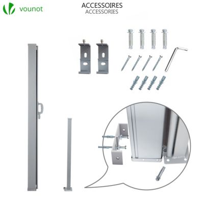 Paravent retractable avec housse de protection 1.8x3m Anthracite