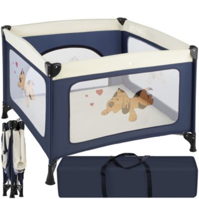Parc bébé, lit de voyage pliant stable et pliable de manière compacte bleu