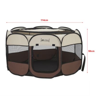 Parc pliable Telford pour animaux de compagnie 58 x 114 x 114 cm en.casa