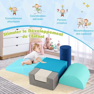 Module motricité bébé 6PCS parcours motricité bébé en mousse EPE pour