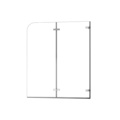 Pare baignoire 100x140cm Écran Baignoire Pivotant Et Pliant Sans Cadre