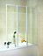 Pare-baignoire 127 x 140 cm, Schulte Golf, décor Quattro