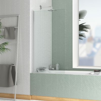 Pare-baignoire 130 x 70 cm chromé Essentiel Galedo