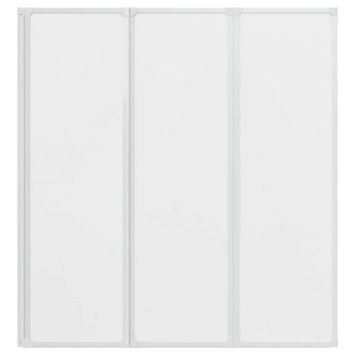 Pare baignoire à 3 volets rétractables (141x132 cm - Blanc)