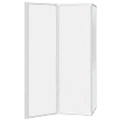 Pare baignoire à 3 volets rétractables (141x132 cm - Blanc)