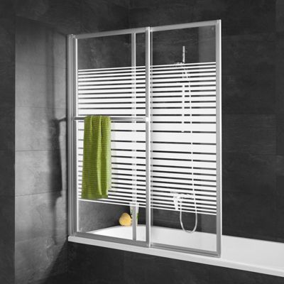 Pare-baignoire -70 - 118x140 cm - extensible - écran de baignoire coulissant - verre 3 mm -alu