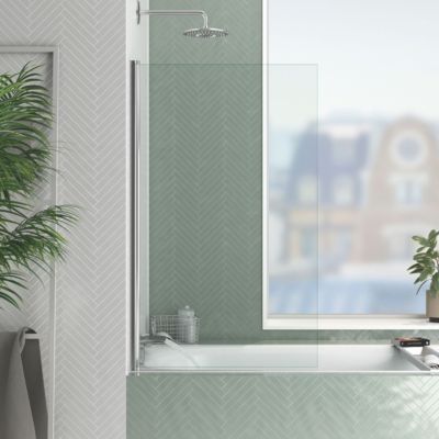 Pare-baignoire 70 x 120 cm chromé Essentiel Galedo
