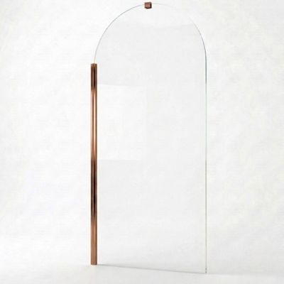 Pare-baignoire - 80 x 140 cm - Cuivre brosse - LIVIA