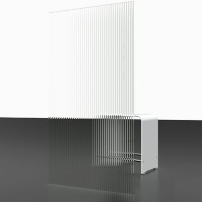 Pare-baignoire 80 x 140 cm Schulte, 1 volet pivotant, verre transparent rainuré, profilé noir