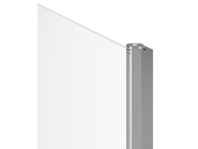 Pare baignoire avec porte-serviette en métal chromé au style industriel - 70 x 140 cm - TOBIN