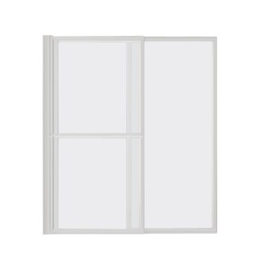 Pare-baignoire blanc 2 volets pliants relevables L. 106 x H. 140 cm Atelier du bain Baya