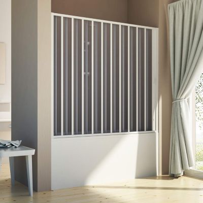 Pare baignoire de douche 140 CM H150 PVC mod. Delfi avec ouverture latérale